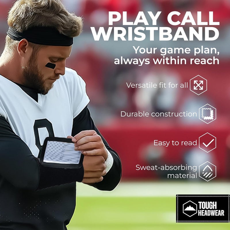 Gridiron Gladiator Wrist Playbook - Play Wristbands for Youth & Adults - Wrist Coach Arm Bands - QB Wristband - Softball Wristbands for Signs - Image 2
